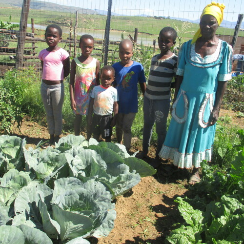mrs hlongwane with orphans